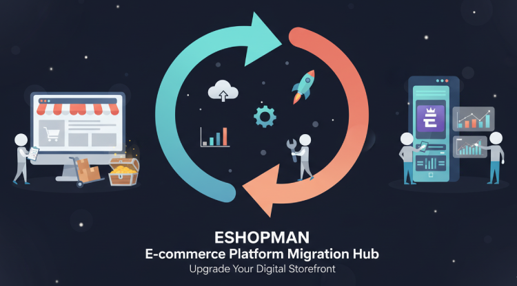 Shopping Cart Migration Illustration